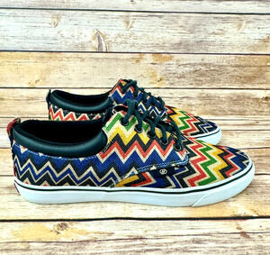 Radii The Jax Mens Low Top Southwestern Tribal Zig Zag Skater Sneakers 9